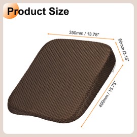 HARFINGTON Seat Cushion 3.15" Thick Comfort Memory Foam Office Chair Cushion with Non Slip Bottom for Car Seat Driver, Coffee