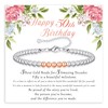 BMMYE 50th Birthday Gifts for Women, 925 Sterling Silver Bracelet