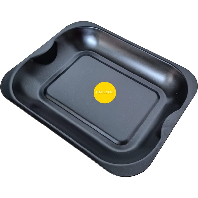 3-Pack Deep Black Roasting Baking Tray Set - x2 Medium
