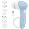 Rechargeable Facial Cleansing Spin Brush Set with 7 Exfoliating Brush