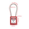 Saffron Cable Padlock for Lockout, red