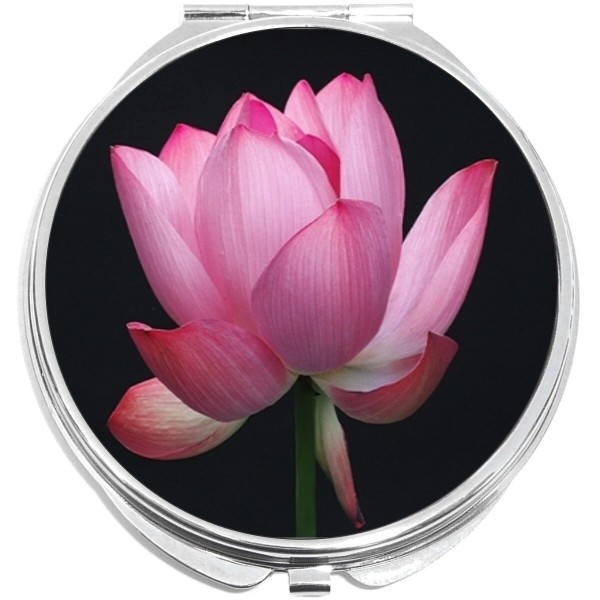 NewCharms Dark Pink Flower Compact with Mirrors - Perfect for