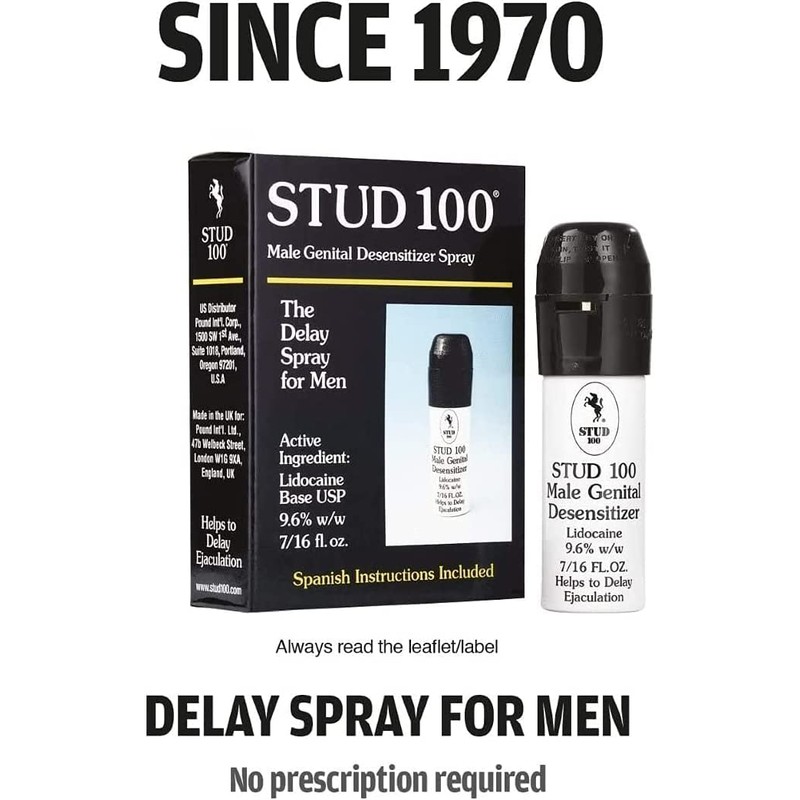 Stud 100 Male Genital Desensitizer Spray 0.44 oz (Pack of