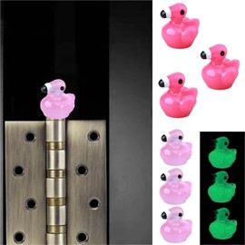 Luminous Flamingo Decorative Hinges Hinge Heads Decorative Topper,Magnetic Hinge Head Home Decoration,Magnetic Hinge Head Toppers Door Hinge Head Home Decoration Door Hinge Heads Decorative 6PCS