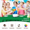 Exquisite 4-Pack Emerald Green Plastic Table Cloth - 84-Inch Round