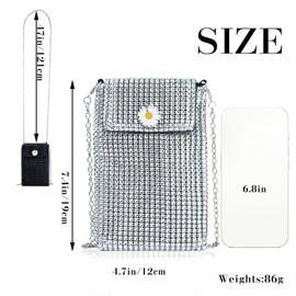 LuckyOpt Shiny Slant Bags, Shiny Night Bags with Removable Chains, Shiny Hand Bags for Female Coworkers, Handbag for Dinner Parties, Wedding Parties, Birthday Parties, black