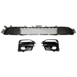 Kojem Bumper Lower Radiator Grilles Grill Compatible with 2014-2017 Infiniti Q50 Sport w/Fog Lamp Covers