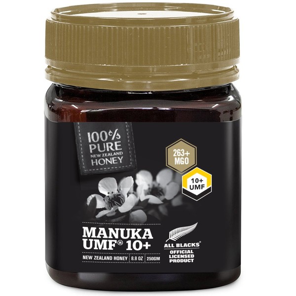 Miel de Manuka pura de Nueva Zelanda – certificado UMF 10+ – 8.8 oz – todos los negros con licencia oficial miel