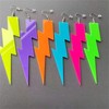 80s 90s Neon Earrings Fluorescence Retro Acrylic Lightning Drop Dangle