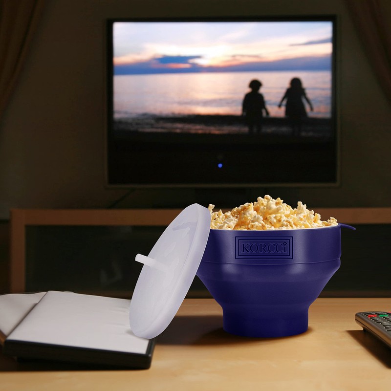 The Original Korcci Microwaveable Silicone Popcorn Popper, Microwave Popcorn Popper,