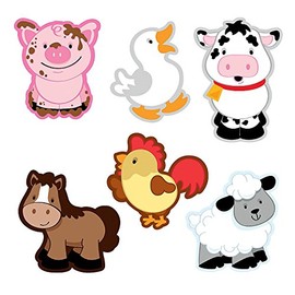 Farm Animal Bulletin Board Cutouts - 48 Pieces - Educational and Learning Activities for Kids