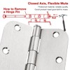 24 Pack Nickel Door Hinges Brushed Nickel 3 1/2 Interior