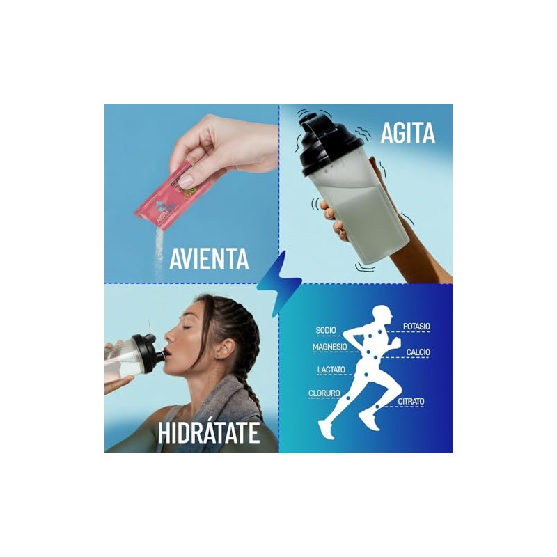 Hidra2go, Electrolitos Sin Azucar, Con Vitamina C, Complejo B, Magnesio