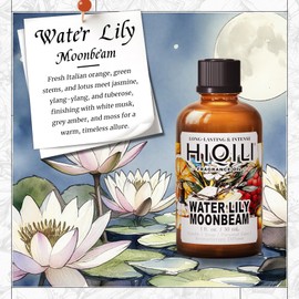 HIQILI Water Lily Moonbeam Fragrance Oil for Diffuser, Candles, Soap & Perfume Making, Floral Scent, Long-Lasting Aroma - 1 Fl Oz