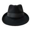 Basicuench Premium Charm Fedra Felt Hat, 100% Wool, Folded Hat,