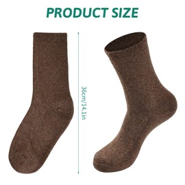 YILANJIN 4 Pairs Thermal Socks for Men, Warm Wool Socks Mens Thermal Socks Thick Hiking Socks, Crew Socks for Men Thick & Warm Winter Socks, Thicken Cushion Wool Socks Boot Socks, UK 6-11