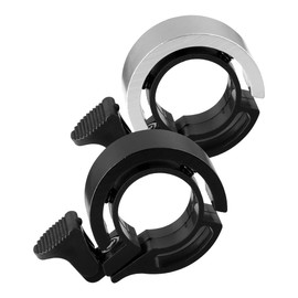 GLADFRESIT 2PCS Bicycle Hidden Bell Super Loud Cycling Horn for Folding Bike Mountain Bike for Alerting Passers-By (Black and Silver)