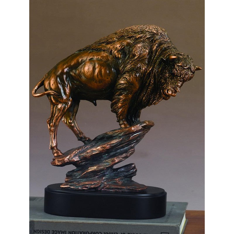 Buffalo Large Statue Bronze Finish