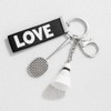 DONWOIE Badminton Keychain – Sports Key Chains for Bag Charms,