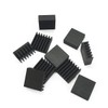 20pcs Aluminum Heat Sinks 14x14x6mm Black