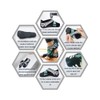 ABIRAM Yoga Socks Toeless Non-Slip Grips & Straps, for Pilates,