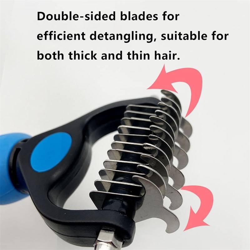 Pet Pro Grooming Tool, 2-in-1 Deshedding Dog Brush with 9/21