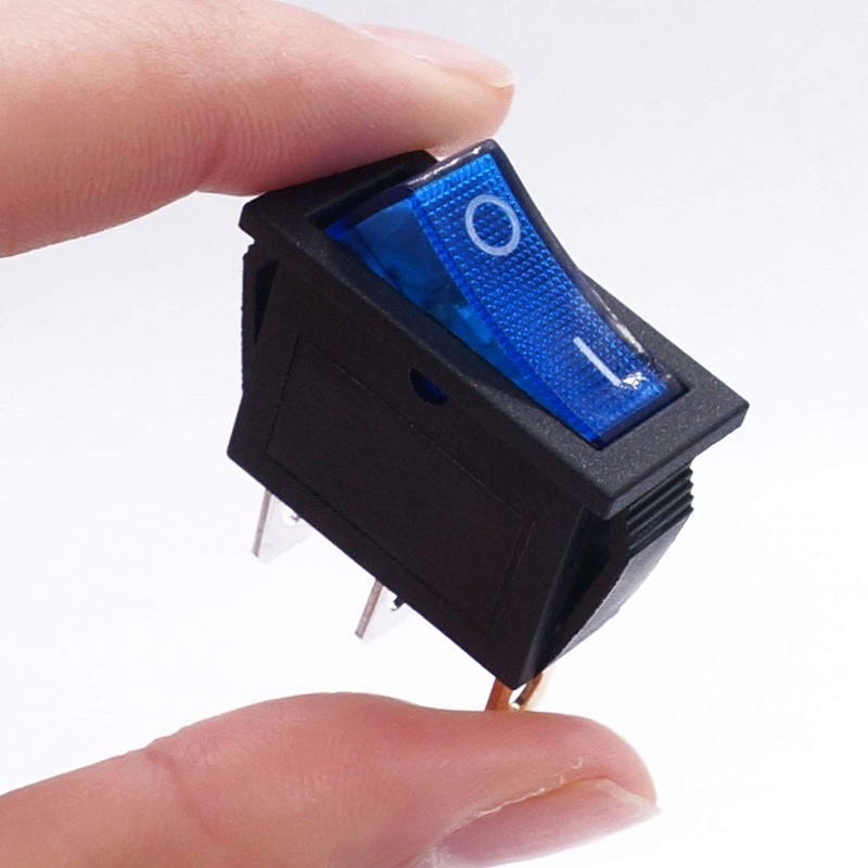 Twidec/5Pcs Rocker Switch Toggle AC 20A/125V 15A/250V SPST 3 Pins