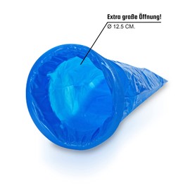 tiroba Burp Bag with Mouthpiece - Opaque - High Capacity - Breaking Bag Poop Bag Collection Bag Burp Bag (Blue, Pack of 50)