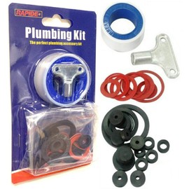 32 PC TAP LEAKS Repair KIT Sinks Baths Kitchen Pipe Joints Seals Key Tape O Ring..
