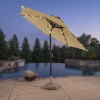 Blissun 7.5 ft Solar Umbrella, 18 LED Lighted Patio Umbrella,