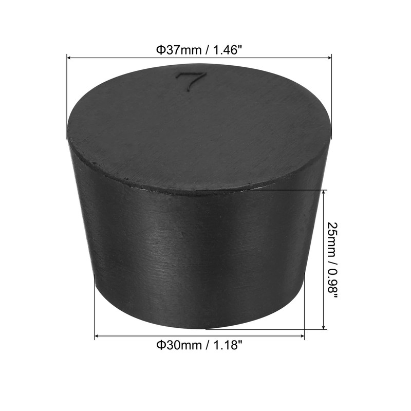 sourcing map Rubber Tapered Plugs 30mm to 37mm Solid Test