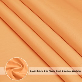 EurCross Orange Shower Curtains Mould Proof Resistant Washable, Quick Dry Water-resistant Fabric Bathroom Shower Curtain 180 x 180cm Drop with 12 Plastic Hooks