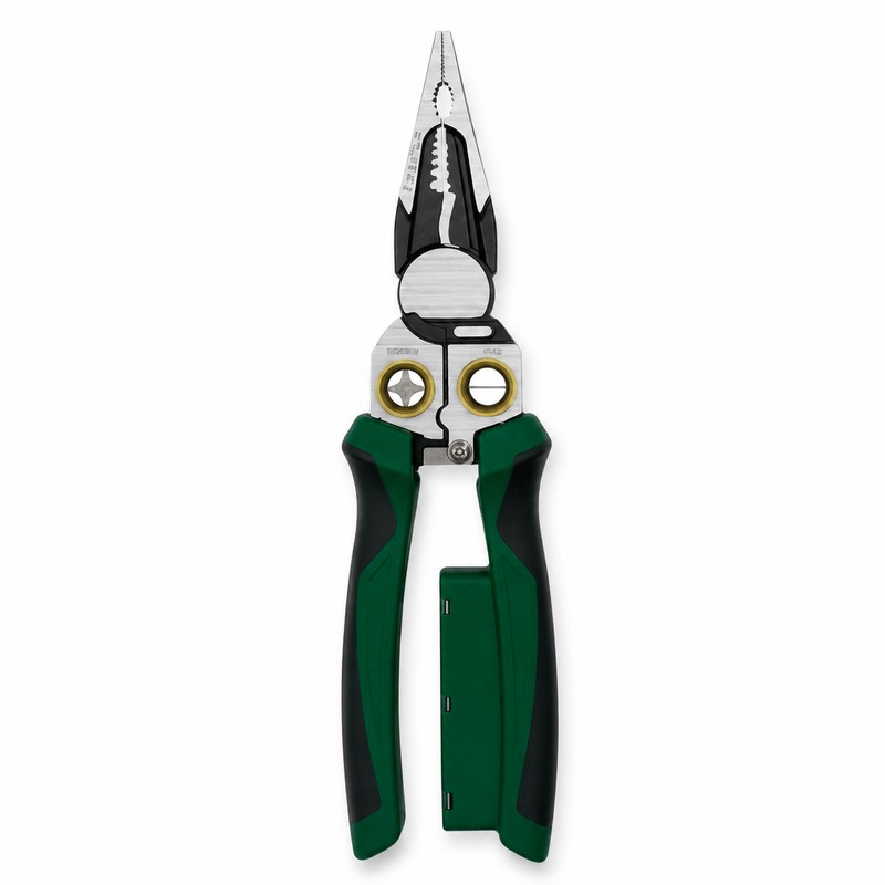 8-in-1 Electrician Pliers for Wire Work – Multi-Function Wire Stripper,