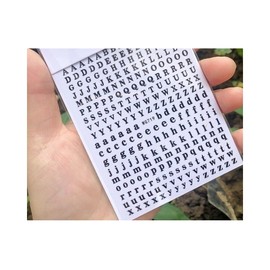 Generic 26 Letters Nail Decal Sticker English Latin Alphabet Uppercase Lowercase Wg719 Black Nail Wraps Stickers Manicure Supplies for Women Nails Full Long Lasting Easy Apply and Remove