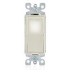 Leviton L5611-2T 15 Amp, 120/277 Volt, Decora LED Illuminated Rocker Single-Pole AC Quiet Switch, Residential Grade, Grounding, Light Almond