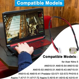 ZHUROUPU Replacement DC Power Jack Charging Cable DC301010V00 for Acer Nitro 5 AN515-51 AN515-54 AN515-52 AN515-53 AN515-31 AN515-43 AN715-51 AN515-42 Predator G3-571 G3-572 PH315-51 DC301010K00