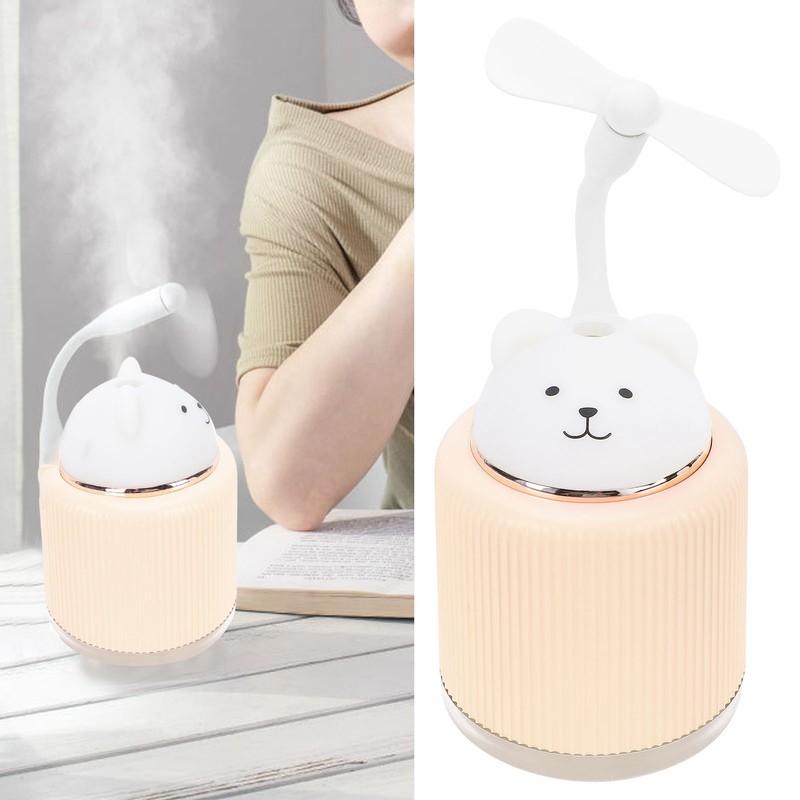 Mini Humidifiers Lovely Cartoon Style Humidifying Device with Light for