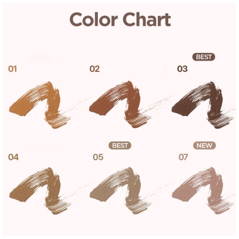 LILYBYRED Skinny Mes Brow Mascara 3.5g, Color:01 Light Brown