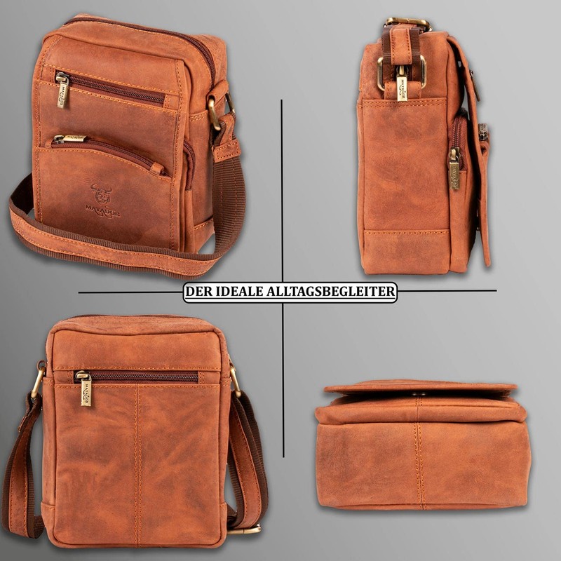 MATADOR Men's Genuine Leather Shoulder Bag Work Bag Small Shoulder