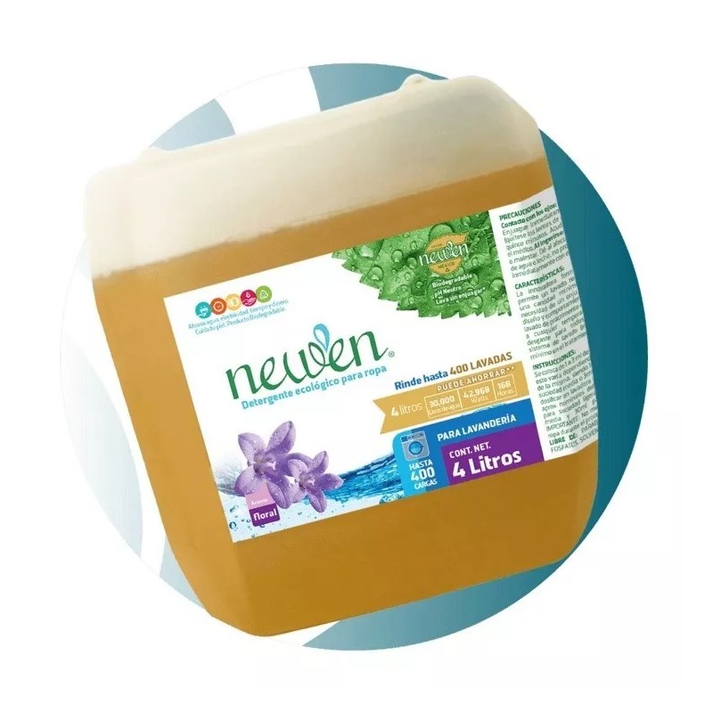 Newen 4 Litros Detergente Biodegradable 400 Cargas + Envío