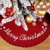 N&T NIETING Burlap Christmas Tree Skirt, 30 Inches Rustic Xmas