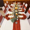 FuSenYuan Terracotta Cheesecloth Table Runner 12 Ft and 10 Napkins,