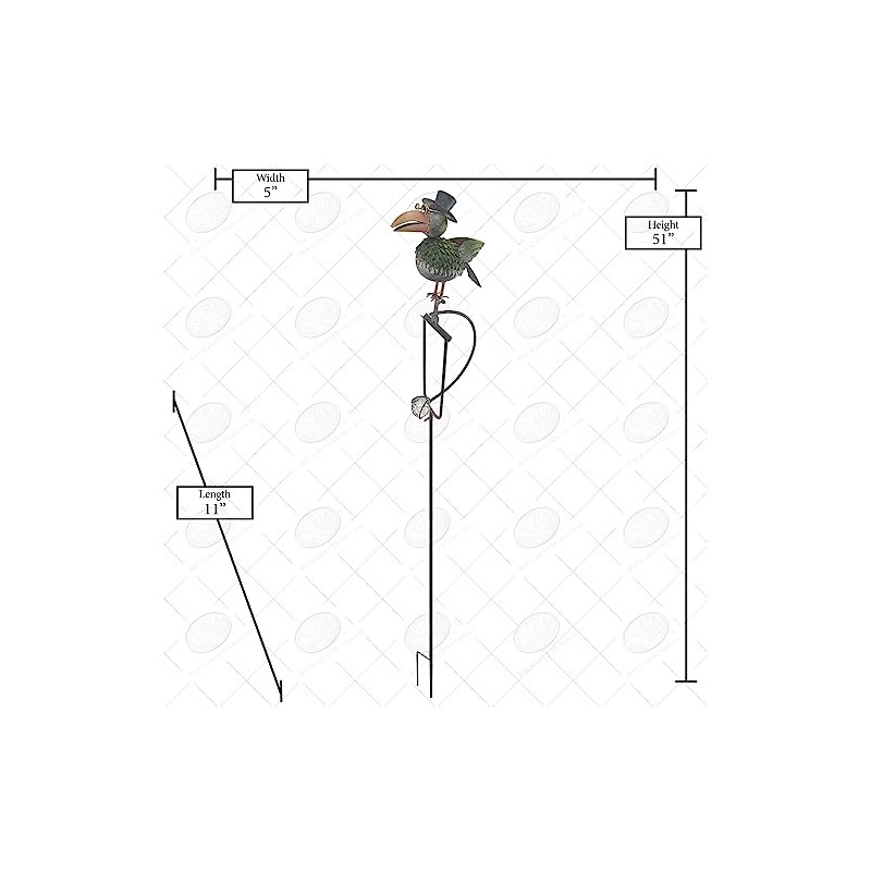 Red Carpet Studios Garden Stake Yard Art Metal and Glass