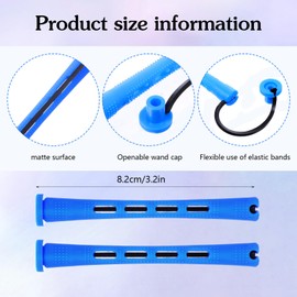 20 Pcs Perm Rods For Short Hair Small Plastic Hair Perming Rods And Rollers Hair Curling Roller Rods Hair Perm Rods Perm Rods Medium For Long Hair (0.35 Inches, Blue)