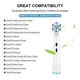 Replacement Toothbrush Heads for Oral B Braun, 10 Pcs Professional Electric Toothbrush Heads Brush Heads Compatible with Oral B Replacement Heads Refill 7000/Pro 1000/9600/500/3000/8000