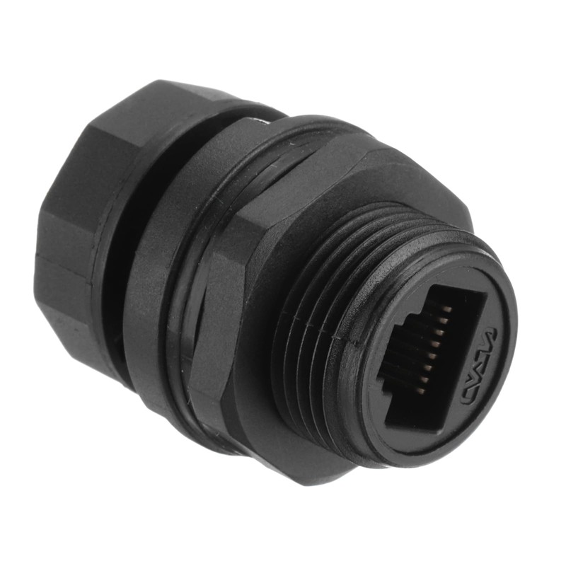 sourcing map RJ45 Panel Mount Coupler, IP67 Shielded Industrial Panel