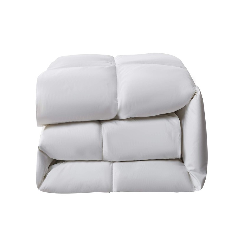 Serta 300 Thread Count White Down Fiber Extra Warmth Comforter,