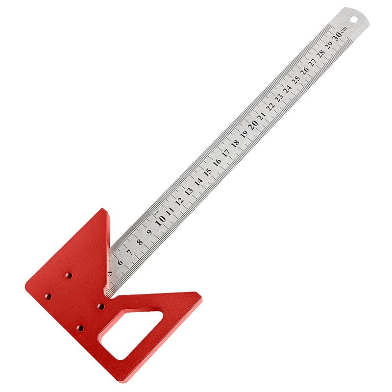 TOOLCOOL Circle Center Finder Tool Woodworking Centering Tool 45 Degree