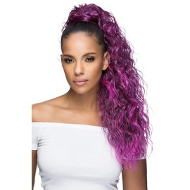 Vivica A. Fox New Futura Fiber, 25 Inch Layered Tight & Loose Body Wave Drawstring, Pocket Bun Style - PB-IZZY (2)