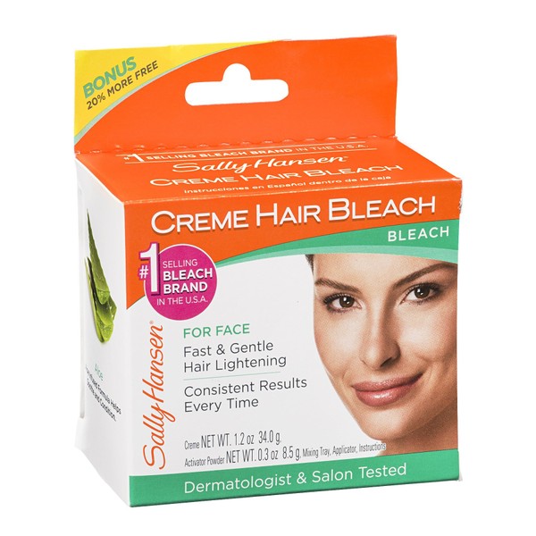 Sally Hansen Creme Hair Bleach for Face, 1.25-Ounce Package (pack of 4)